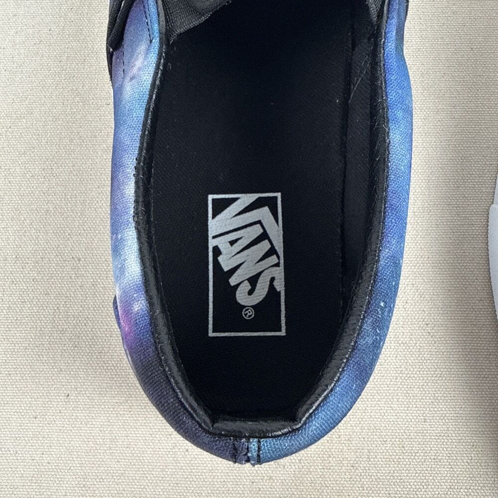 Vans Classic Slip On Galaxy Nebula Cosmic Shoes Men 9.5 Women 11 Blue Purple - Picture 9 of 12